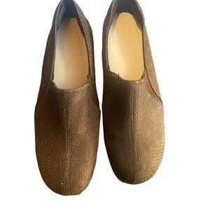 Skechers‎ women’s leather 9.5 slip on loafers cushion in soul elastic stretch